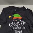 Youngest elf Rules Don't Apply Christmas Matching Family T-Shirt Small