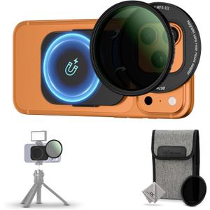 Upgraded 67mm ND Filter for iPhone 17, Magnetic Lens Filter Adapter with ND2-128 Variable ND Filter for iPhone 17 16 15 14 Pro Pro Max Plus, Phone Lens Filter Mount with 1/4-20" Screw & Cold Shoe