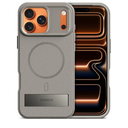 Magnetic for iPhone 17 Pro Max Case with Stand[Compatible with MagSafe] Slim Invisible Kickstand, Protective Anti-Fingerprint Phone Cove 6.9", Medium Grey