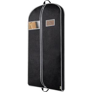 BALEINE 1PK Heavy Duty Garment Bag with Shoe Storage Travel Bag for Dresses, Suit, Coats Travel Essential (43", Black)