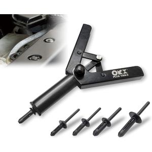 ORXPLUS Tools Plastic Rivet Hand Kit one Hand Operation w/ 40 Sample Poly Rivets