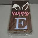 Happy Easter Wooden Porch Sign 47" Bunny Large Welcome Sign Vertical Indoor Outdoor Standing Sign For Garden Home Yard Farmhouse (Brown)