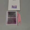 DIY Eyelash Extension Kit 320pcs Individual Lashes Cluster, 9-16mm Mix 30D 40D with Lash Bond and Seal and Remover Lash Applicator for Beginners