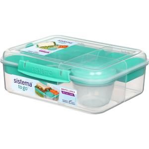 Sistema Bento Box Adult Lunch Box with 2 Compartments (55.7 oz)