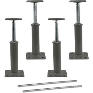 Adjustable House Floor Jacks, 4 PCS Post Floor Joist Jacks for Leveling, 11" - 16.5" Height Adjust Range, Telescoping Screw Jacks for Temporary Support - 11000 lbs Max Load Capacity (Each)
