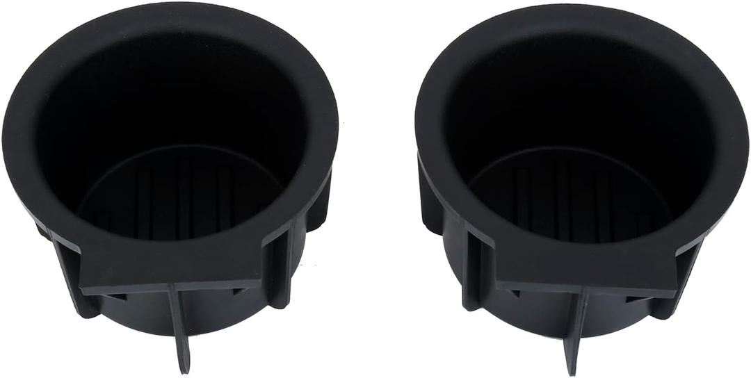 Front Console Cup Holder Inserts(2PCS).Replaces Part # 9L3Z-1513562-CB.Compatible with 2009-2014 Ford F150 Flow Through Console