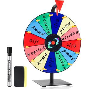 Pareberry 12 Inch Heavy Duty Spin Wheel Prize Wheel with 12 Slots Good for Carnival Events Home Parties and Tradeshows