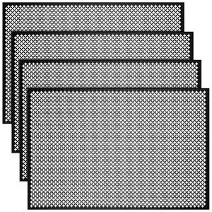 Gisafai 4 Pcs Decorative Cloverleaf Aluminum Sheet 24 in. x 36 in. x 0.02 in. Black Perforated Decorative Metal Sheets Metal Mesh Aluminum Sheet for Indoor Outdoor