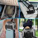 Petskd Top-Expandable Pet Carrier 18x11x11 Inches Delta American United Airline Approved, Soft-Sided Carrier for Small Cats and Dogs with Locking Safety Zippers and Anti-Scratch Mesh(Grey)