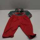 A&J DESIGN Baby Boys Suits Infant Gentleman Formal Wedding Suspenders Outfit with Bowtie (6-9 Months, Green and Red)