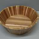 Maxdot 18 Inch Acacia Wood Salad Bowl Extra Large Solid Wooden Serving Bowl Big Acacia Wood Dinnerware Supplies Easy Cleaning for Salad Fruits Pasta Popcorn Dishes Snack and More