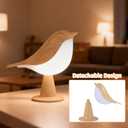 IFTHFOUR Bird Cordless Table Lamp, Small Cordless Bedside Lamp with 3 Color Temperature, Touch Sensor & Rechargeable Battery - Night Light for Kids, Bedroom, Bedside (Light+Dark)