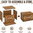 Wooden Wedding Card Box with Slot Rustic Gift Card Box for Wedding Decorations for Reception Money Gift Boxes for Party Anniversary Baby & Bridal Shower