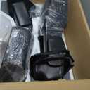 WHALEMOTOR Smoked Power Heated Tow Mirrors Compatible with 2015-2020 Ford F150 F-150, Extended Trailer Towing Side Mirrors w/LED Turn Signal & Ambient Temp Sensor(for 2019+), Carbon Fiber Grey Housing