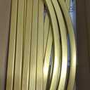 Gold Arch Backdrop Stand Set of 2 With White Cover (7.2FT+6FT) Metal Arched For Wedding Christmas Birthday Party Baby Shower Ceremony Event Decor