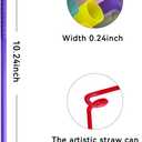 2 x YAOSHENG 200pcs Pink Straw 10.23" x 0.23"Solid Colors Flexible Drinking Straws, Plastic Disposable Bendy Straws (Pink)