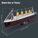 CubicFun 3D Puzzles for Adults - LED Titanic 35'' Large Ship - New Home Desk Decor - House Warming, Wedding, Anniversary, Valentines Day Gifts for Him Her Teacher Long Distance Relationship Gifts