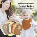 8-Pack Organic Baby Bibs for Boys, Girls - Soft Cotton Drooling and Teething Bibs for Baby Girl & Boy, Extra Absorbent, Easy To Clean & Put On for Toddler, Newborn, Infant 0-24 Months (Terracotta)