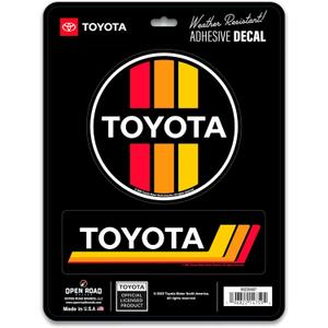 Toyota Logo Adhesive Vinyl Decals - Fun Toyota Stickers for Car, Laptop, or Water Bottle, 1 Pack (2 Count) (Black)