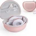 Case for Beats Solo3 /Solo 4 On-Ear Headphones, Portable Travel Hard Shell Storage Bag (Rose Gold)