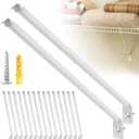 15pack Wire Shelving Support Bracket,White Wire Shelf Support Bracket,Can Be Combined With Wire Shelf Brackets 16 Inch,Wire Shelving Support Brackets For Provide Support For Shelves (12 in)