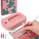 Minyii Diamond Painting Pen,Electric 3 Level Suction, for Setting AB Stones Without Wax, Painting Accessories with Storage, for All Anyone who Loves Diamond Painting - Light Pink