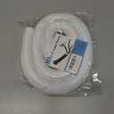 Cable Management Sleeves 1.5in - 2 Pack 4.1ft Split Braided Cable Sleeve White, Wire Organizers for Cords, Hard PE Cord Protectors from Pets, Flexible Cord Wrap Wire Sleeve for Computer Cord Organizer