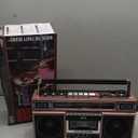 QFX J-220BT Pink Boombox MP3 Conversion from Radio to Cassette with 4-Band (AM, FM, SW1, SW2) Radio with Bluetooth, Dual 3" Speakers, Built-in Microphone, Recorder, 3-Band Equalizer