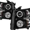 Spyder Auto 5009494 LED Halo Projector Headlights Black/Clear