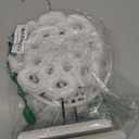 AXEARTE 2 Pack Wooden Carved Cutout Flower Medallion Sculpture, Rustic Distressed White MDF Statues Home Tabletop Decor, Decorative Ornaments for Living Room, Bedroom, Office Desktop, Cabinets