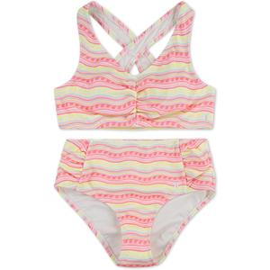 Hurley Girls Flounce Bikini 2-Piece Swimsuit (Pink Flamingo)