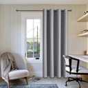 ChrisDowa Grommet Blackout Curtains for Bedroom - Thermal Insulated Room Darkening Curtains for Living Room (1 Panel Set, Light Grey, 52W x 72L)