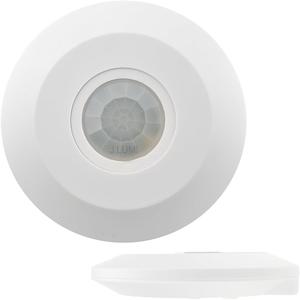 YCA1050 PIR Motion Sensor Light Switch, 85-265V AC 2000W, Ceiling Mount Motion Sensor Ceiling Motion Sensor Switch, PIR Occupancy Sensor, Slim Profile, White