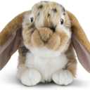 Living Nature Brown Dutch Lop Eared Rabbit Stuffed Animal | Fluffy Rabbit Animal | Soft Toy for Kids | 10 inches