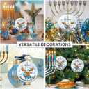 Funny Hanukkah Ornaments 2025 - Spiritual Gifts for Women, Jewish Reindeer Christmas Ornament for Kids, Hanging Decor for Hanukkah Decorations Tree, Gifts for Jewish Men Friends Neighbors Mom Coworker