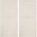 Jacquotha Waffle Hand Towels 2-Piece (Mist White)  Cotton, Quick Dry, Lint Free, 13 x 29