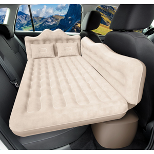 Car Air Mattress, Inflatable SUV Truck Air Mattress Back Seat Camping Bed Thickened Car Sleeping Pad for Travel, Car Bed SUV Mattress with Air Pump 2 Pillows, 69"L x 30"W x 6"Th