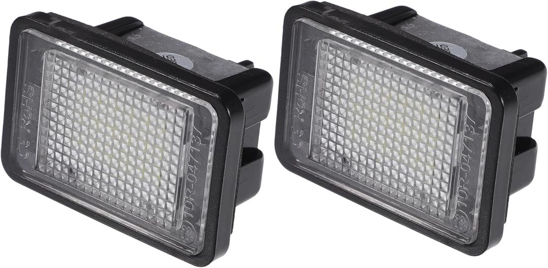 uxcell 1pair Car LED License Plate Light LED Error Free License Plate Light White Light for Mercedes-Benz GLK300 2010-2013 No.A2048200156/A2048201056