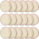 18 Packs Exfoliating Loofah Sponge Pads Mini Facial Body Bath Shower Loofah Sponge Pad Natural Exfoliating Scrubber Brush for Women Men
