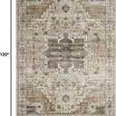 Roxstand 8x10 Area Rugs for Living Room, Vintage Washable Rug with Non-Slip Backing, Stain Resistant Large Area Rug for Dining Room, Soft Rugs for Bedroom (Beige/Brown, 8'x10')