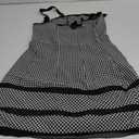 MakeMeChic Women's Fall Mini Dress Bow Gingham Dress Checkered Spaghetti Strap Dresses (Medium, Red and White)