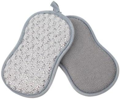 Multi-Purpose Scrub Sponges for Kitchen Scrub-it-Non-Scratch Double-Side Double-Effect Microfiber Sponge Along with Heavy Duty Scouring Multi-Purpose Sponges Kitchen (2 pcs)