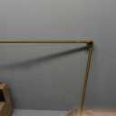 Brightech Libra LED Floor Lamp - Contemporary Minimalist Standing Lamp - Floor Reading Lamp for Over Chair - Adjustable Pivoting LED Head with Built-in Dimmer and Color Changing LED - Brass