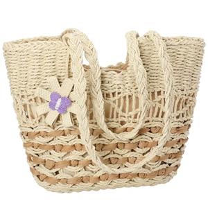 Trifabricy Beach Bags for Women - Large Straw Bag, Woven Beach Tote Shoulder Handbags, Straw Tote Bag for Summer Vacation, Beige