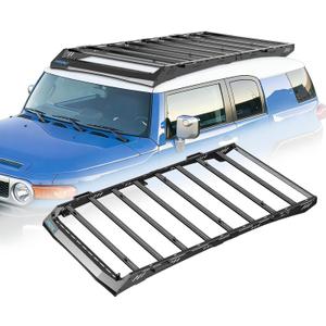 Overland Roof Rack Platform for Toyota FJ Cruiser 2007-2016, Heavy Duty Aluminum Roof Rack, 1000 lbs Static / 500 lbs Dynamic Load, LED Light Bar Compatible, No-Drill Installation
