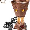 Arabic Incense Burner Vintage Electric Incense Holder Aroma Burner Oud Frankincense Candle Stand Ornament for Home Office (US Plug)