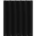 AmazerBath Plastic Shower Curtain Liner, 72 x Inches EVA 8G Heavy Duty Black Waterproof Weighted Thick Bathroom with 3 Clear Weights and 12 Rustproof Grommet Holes