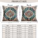 Boho Throw Pillow Covers 22x22 inch Set of 2,Boho Vintage Carpet Pattern Antique Ethnic Decor Double Sided Pattern Cushion Cover Soft Pillow Case Living Sofa Room Bed Square Pillow Cover