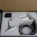 LED Bathroom Faucet with Multicolor Light, 360 Swivel & Pull-Out Spout, 4 Spray Modes, Ceramic Cartridge, 9/16 Inch Connection (Elegant White)