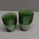 Glowserve 9 oz Clear Plastic Cups Green Plastic Disposable Cups for Cocktail 50 Pack Fancy Cocktail Cup for Party Stemless Wine Glasses for New Year Wedding Thanksgiving Party Graduation